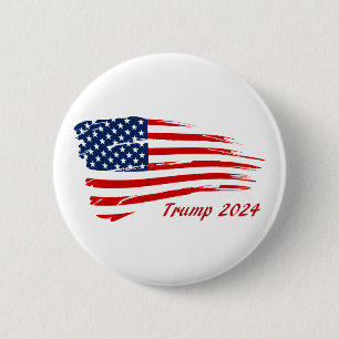 Trump 2024 Battle Flag Ronde Button 5,7 Cm