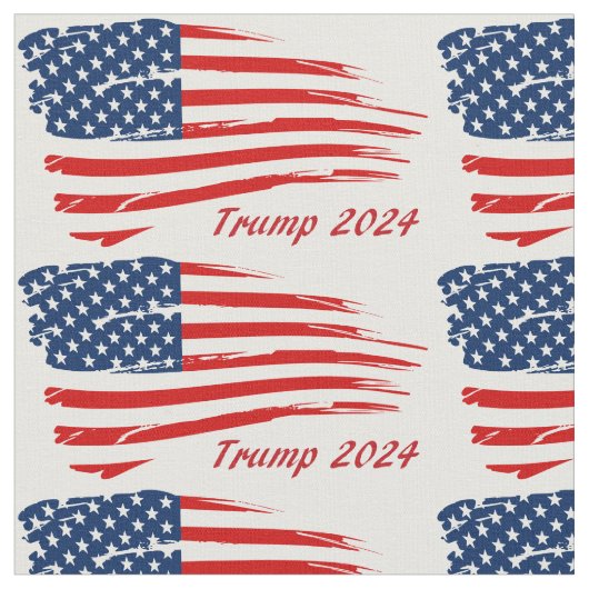 Trump 2024 Battle Flag Stof (Close Up)