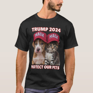 Trump 2024 Bescherm onze huisdieren Grappig Eet on T-shirt