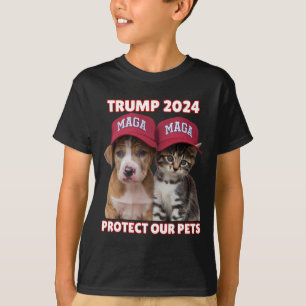Trump 2024 Bescherm onze huisdieren Grappig Eet on T-shirt