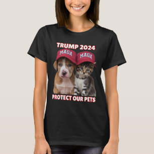 Trump 2024 Bescherm onze huisdieren Grappig Eet on T-shirt