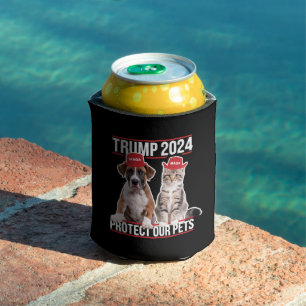 Trump 2024 Bescherm onze huisdieren Katten Honden  Blikjeskoeler