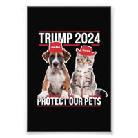 Trump 2024 Bescherm onze huisdieren Katten Honden 