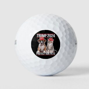 Trump 2024 Bescherm onze huisdieren Katten Honden Golfballen