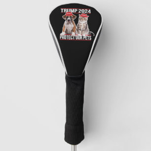 Trump 2024 Bescherm onze huisdieren Katten Honden Golfheadcover