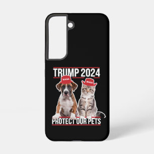 Trump 2024 Bescherm onze huisdieren Katten Honden  Samsung Galaxy Hoesje