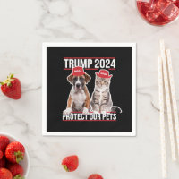 Trump 2024 Bescherm onze huisdieren Katten Honden 