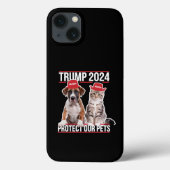 Trump 2024 Bescherm onze huisdieren Kattenhonden M Case-Mate iPhone Case (Achterkant)