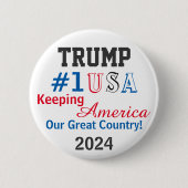 Trump 2024 BEWERK Naam Ronde Button 5,7 Cm (Voorkant)