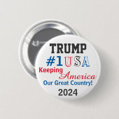 Trump 2024 BEWERK Naam Ronde Button 5,7 Cm (Voorkant /achterkant)