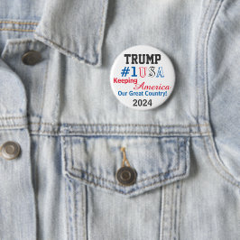 Trump 2024 BEWERK Naam Ronde Button 5,7 Cm