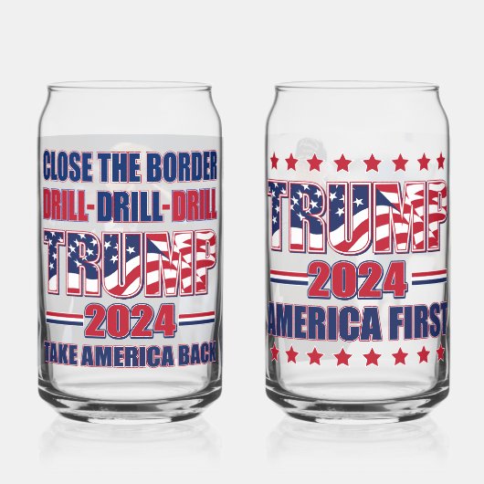 Trump 2024 blikvorm glas (Voorkant)