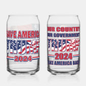 Trump 2024 blikvorm glas (Voorkant)