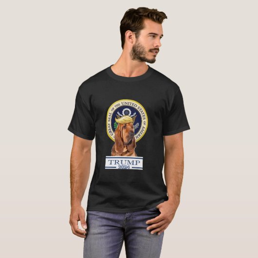 Trump 2024 Bloodhound T-Shirt (Voorkant volledig)