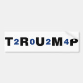 Trump 2024 Blue Bumpersticker (Voorkant)