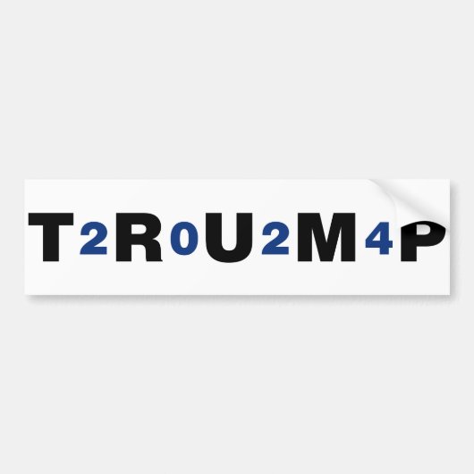 Trump 2024 Blue Bumpersticker (Voorkant)