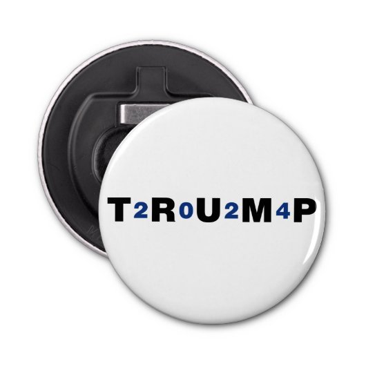 Trump 2024 Blue Button Flesopener (Voorkant)