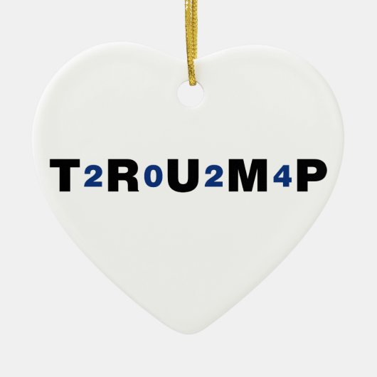 Trump 2024 Blue Keramisch Ornament (Voorkant)
