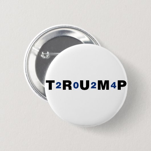 Trump 2024 Blue Ronde Button 5,7 Cm (Voorkant /achterkant)
