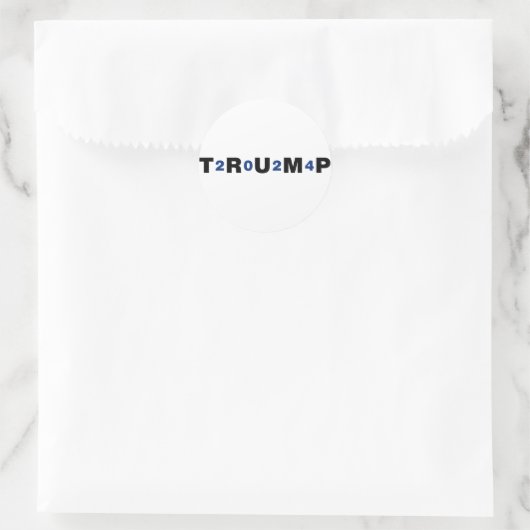Trump 2024 Blue Ronde Sticker (Tas)