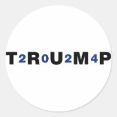 Trump 2024 Blue Ronde Sticker (Voorkant)
