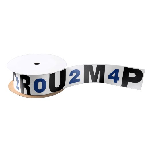 Trump 2024 Blue Satijnen Lint (Spoel)