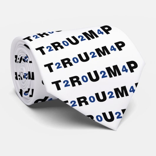 Trump 2024 Blue Stropdas (Opgerold)