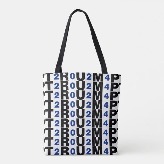 Trump 2024 Blue Tote Bag (Achterkant)