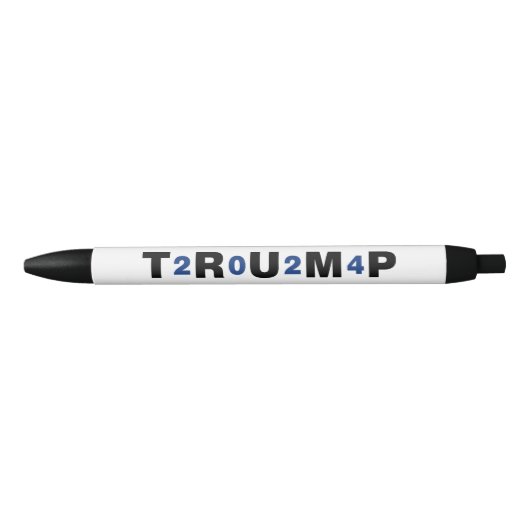 Trump 2024 Blue Zwarte Inkt Pen (Voorkant)