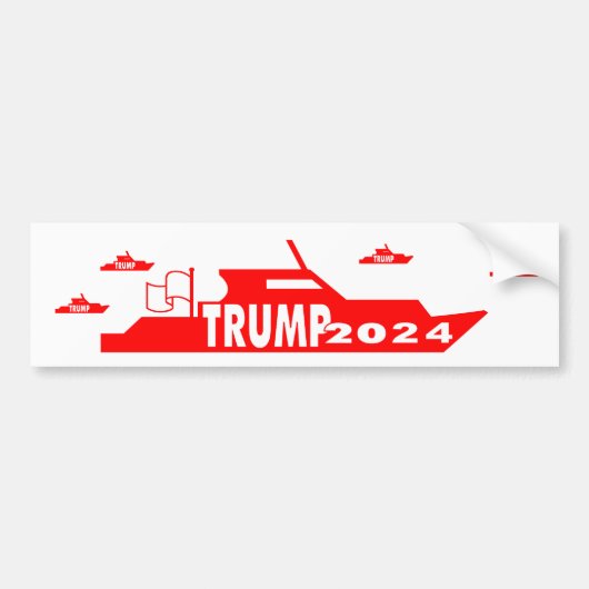 TRUMP 2024 Boat Bumpersticker (Voorkant)
