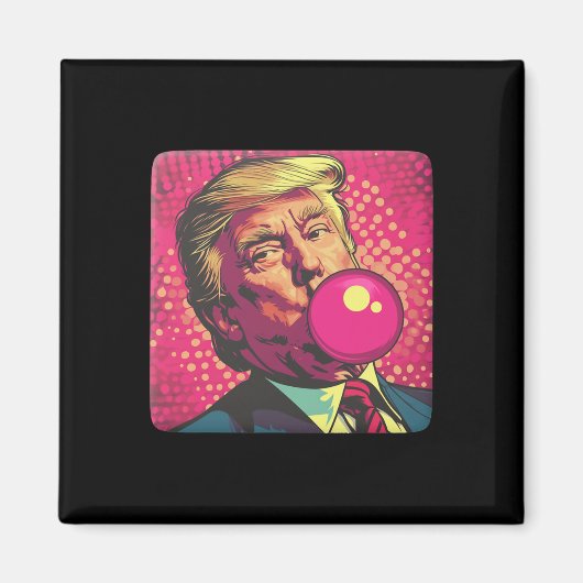 Trump 2024 Bubble Gum Pop Magneet (Voorkant)