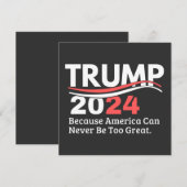 trump 2024 bumper kaart (Voorkant / Achterkant)