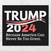 trump 2024 bumper likeurfles etiket (Enkel label)