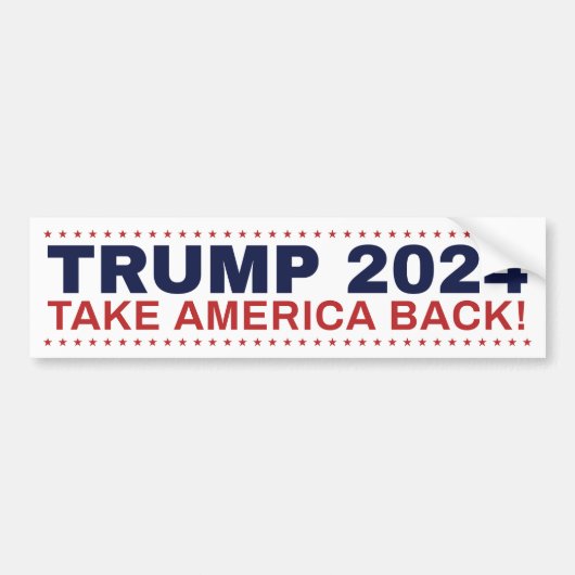 Trump 2024 bumper sticker Take America Back! (Voorkant)