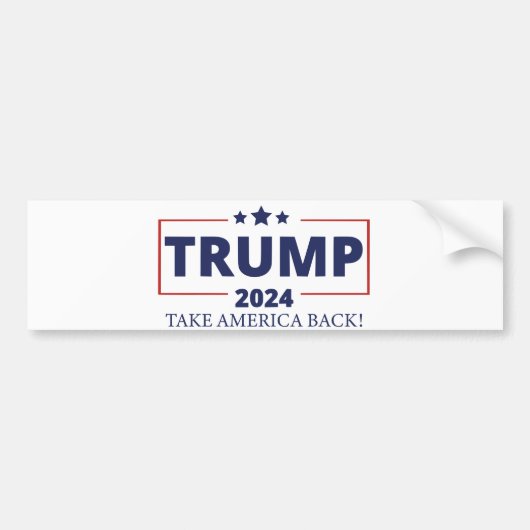Trump 2024 bumpersticker (Voorkant)