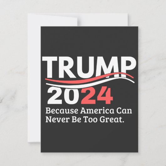 trump 2024 bumpersticker bedankkaart (Voorkant)