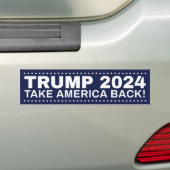 Trump 2024 Bumpersticker Haal Amerika terug! (Op auto)