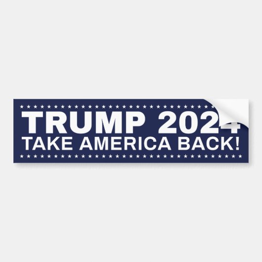 Trump 2024 Bumpersticker Haal Amerika terug! (Voorkant)