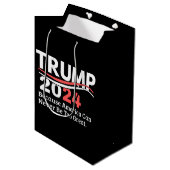 trump 2024 bumpersticker medium cadeauzakje (Voorkant Gekanteld)