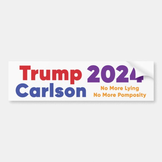 Trump 2024 Bumpersticker met Tucker Carlson (Voorkant)