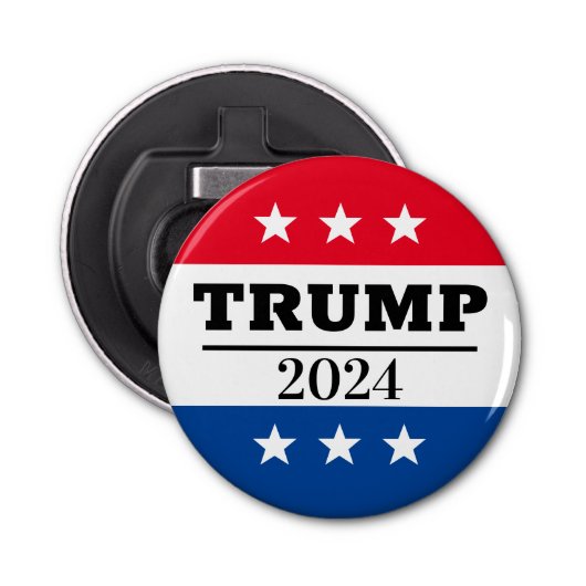 TRUMP 2024 BUTTON FLESOPENER (Voorkant)