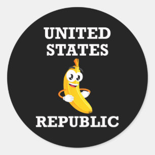 Trump 2024 Bynana Biden Republiek Amerika Satire R Ronde Sticker