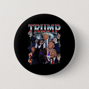 Trump 2024-campagne 90s Rap Trendy Bootleg Ronde Button 5,7 Cm