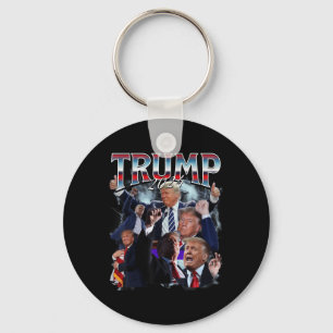 Trump 2024-campagne 90s Rap Trendy Bootleg Sleutelhanger