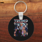 Trump 2024-campagne 90s Rap Trendy Bootleg Sleutelhanger (Voorkant)