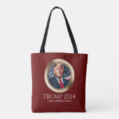 Trump 2024 Campagne Republikeins Rood Collectible Tote Bag (Achterkant)