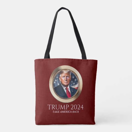 Trump 2024 Campagne Republikeins Rood Collectible Tote Bag (Achterkant)