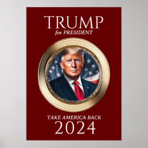 Trump 2024 campagne Republikeinse rode aandenken Poster