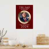 Trump 2024 campagne Republikeinse rode aandenken Poster (Keuken)