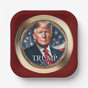 Trump 2024 Campaign Republikeins Rode Papier Bord